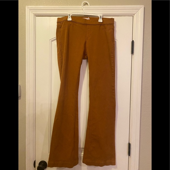 Cello Pants - Cello Pull On Flare Pants-Rustic Amber Color